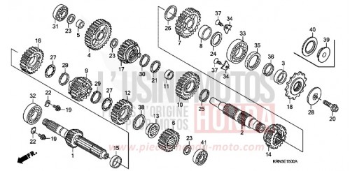 BOITE DE VITESSES CRF250R6 de 2006